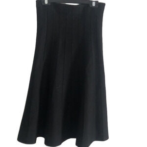 Vintage  Midi Flare Skirt Pullon size 28 Black